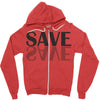 save black Zipper Hoodie