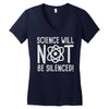 science will not be silenced Women's V-Neck T-Shirt