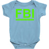 mens fbi print casual slim Baby Onesie
