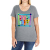 pop off brush Ladies Curvy T-Shirt