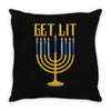 get lit Throw Pillow