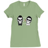 SKULL ON TWO FACE Ladies Fitted T-Shirt
