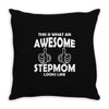 Awesome Stepmom Looks Like Throw Pillow