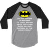 i'm not saying i'm batman funny 3/4 Sleeve Shirt