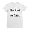 ghou shal Ladies Fitted T-Shirt
