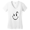 evil acid house smiley smily face mens t shirt Women's V-Neck T-Shirt