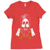 lumberjack skull Ladies Fitted T-Shirt