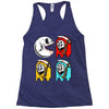 pac skull copy Racerback Tank