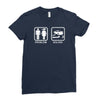 drifting   problem solved mens funny Ladies Fitted T-Shirt