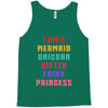 i am a mermaid unicorn kitten fairy princess Tank Top