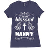 I Am One Blessed Nanny Ladies Fitted T-Shirt