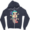 new skul Zipper Hoodie