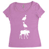 duck duck moose funny Women's Triblend Scoop T-shirt