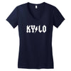 back in black Women's V-Neck T-Shirt