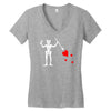 blackbeard's flag pirate edward teach Women's V-Neck T-Shirt