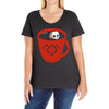 black coffee Ladies Curvy T-Shirt
