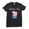 peppa pig brother pig Ladies Fitted T-Shirt