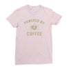 powered by coffee Ladies Fitted T-Shirt