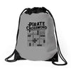 pirate crossword Drawstring Bags