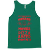 horror movies, pizza and beer Tank Top