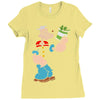 popeye spinach retro mens funny Ladies Fitted T-Shirt