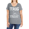 trig or treat1 Ladies Curvy T-Shirt