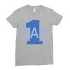 1 dad (2) Ladies Fitted T-Shirt