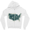 periodic table of the states Zipper Hoodie