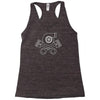 turbo skull and crossbones Racerback Tank