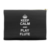 keep calm play flute Accessory Pouches