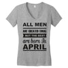 all men are created equal april Women's V-Neck T-Shirt