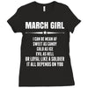 Super March Girl Ladies Fitted T-Shirt