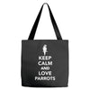 keep calm and love parrots Tote Bags