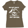 instant pirate just add rum Ladies Fitted T-Shirt