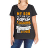 My Son Is Super Awesome His Stepdad Ladies Curvy T-Shirt