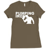pump gym training bodybuilding workout keepfit weightlifting Ladies Fitted T-Shirt