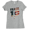 team 10 american flag Ladies Fitted T-Shirt