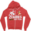 zombies hate fast food Zipper Hoodie