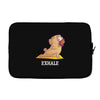 yoga pug exhale Laptop sleeve