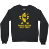 peanut butter jelly time banana Crewneck Sweatshirt