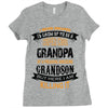 Super Cool Grandpa Of A Freaking Awesome Grandson Ladies Fitted T-Shirt