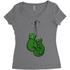 liver cancer boxing glover Women's Triblend Scoop T-shirt