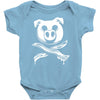 pig bacon cross bones pirate Baby Onesie
