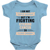 I am Not Super Woman But I'm Fighting Uterine Cancer So Close Enough Baby Bodysuit