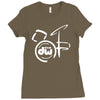 dw drum music instrument logo Ladies Fitted T-Shirt