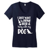 i just want to drink beer &amp; hang with Women's V-Neck T-Shirt