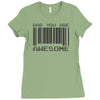 dad you are awesome Ladies Fitted T-Shirt