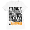 Strong Independent Motivated Sagittarius Ladies Fitted T-Shirt