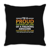i'm a proud father in law Throw Pillow