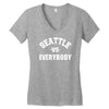 seattle vs everybody Women's V-Neck T-Shirt